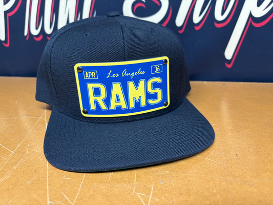 Custom License Plate Rams Plaque Hat - OSPS Rams Plaque Style