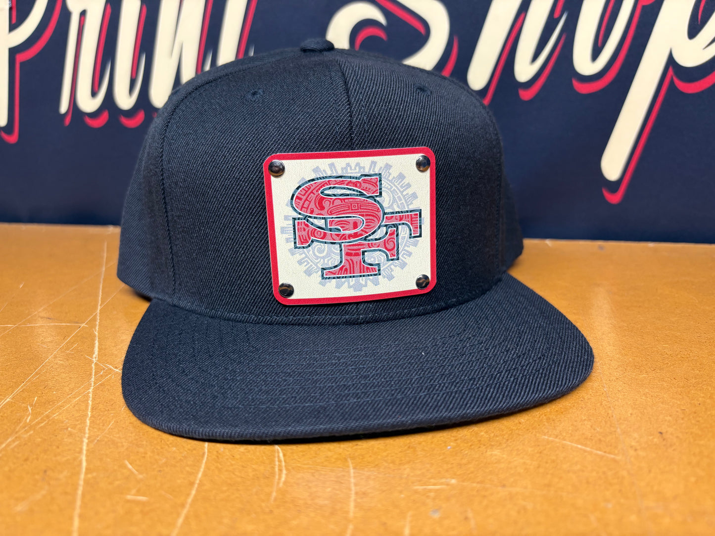 Custom Cal. 49ers Plaque Hat - OSPS 49ers Plaque Style