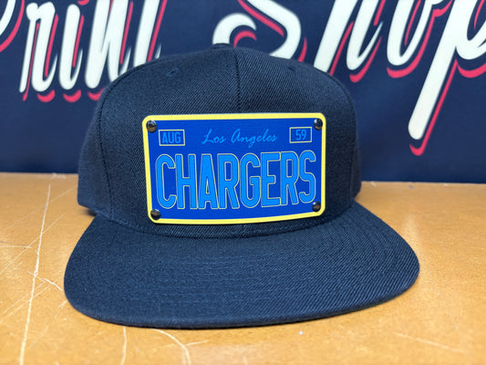 Custom License Plate Chargers Plaque Hat - OSPS Chargers Plaque Style