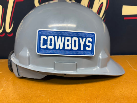 Custom Cowboys Raza Tool Box, Hard Hat, Cooler, Locker Plaque - with adhesive