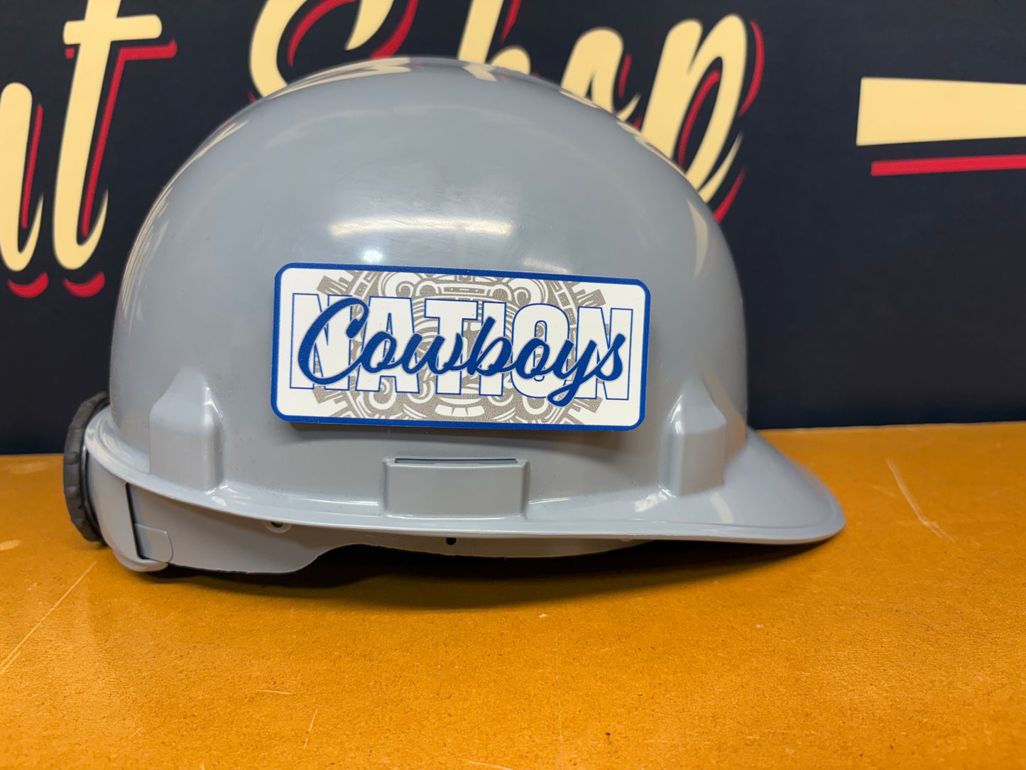 Custom Cowboys Aztec Calendar Tool Box, Hard Hat, Cooler, Locker Plaque - with adhesive