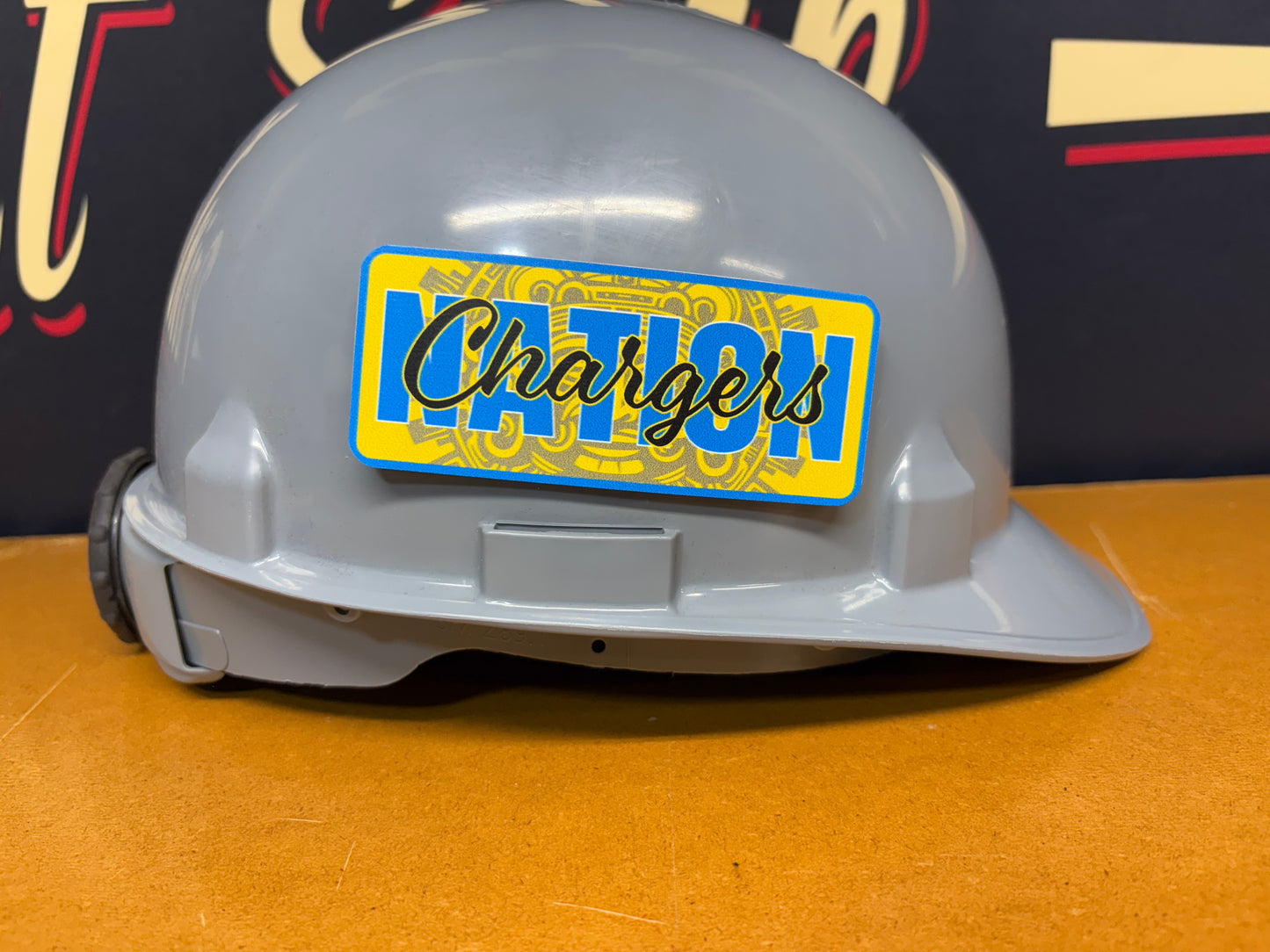 Custom Chargers Aztec Calendar Tool Box, Hard Hat, Cooler, Locker Plaque - with adhesive