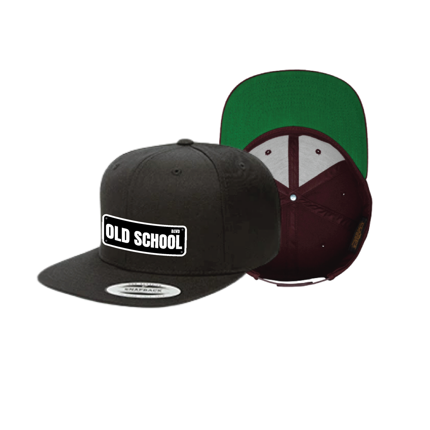 Old School BLVD Sign Plaque Flat Hat
