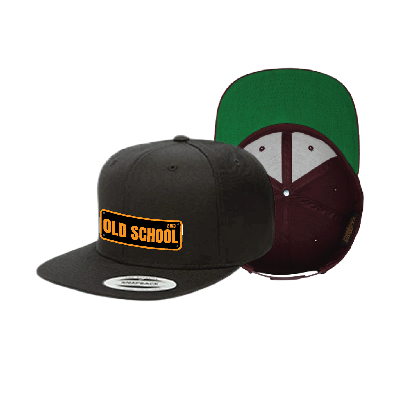 Old School BLVD Sign Plaque Flat Hat