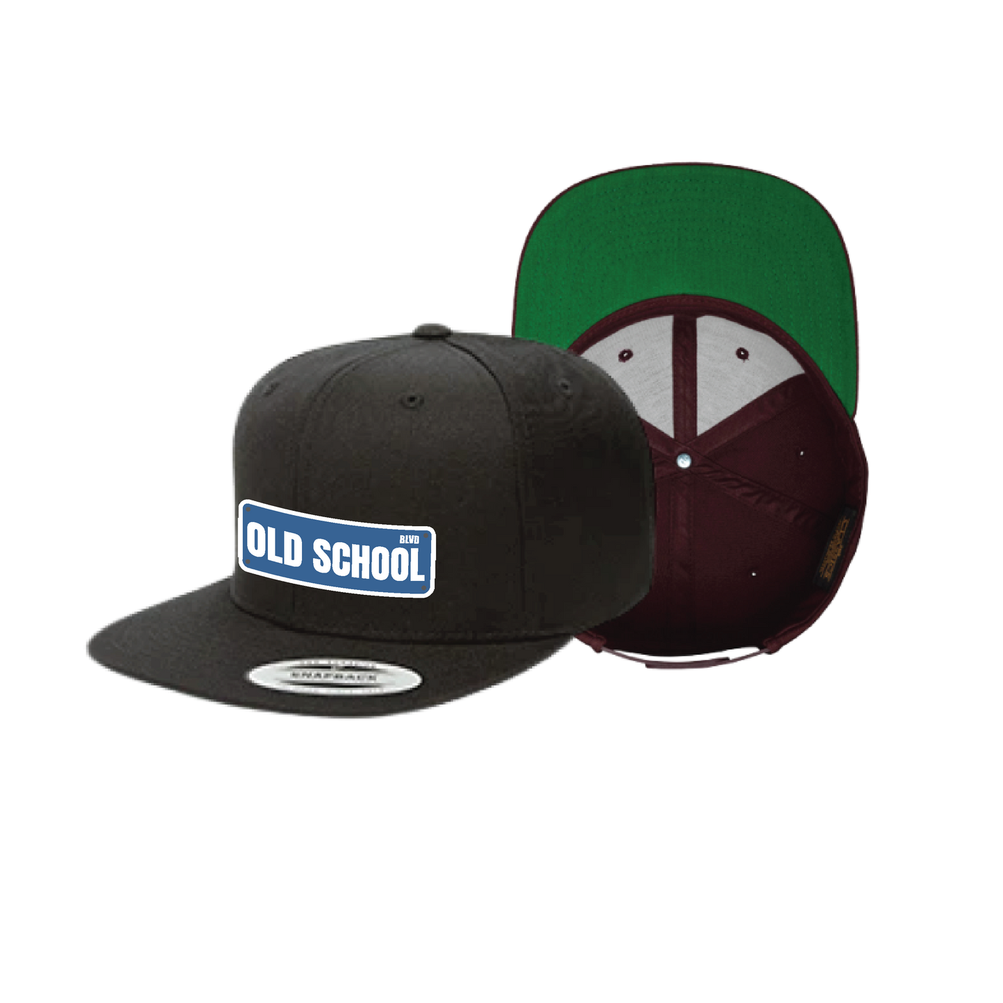 Old School BLVD Sign Plaque Flat Hat
