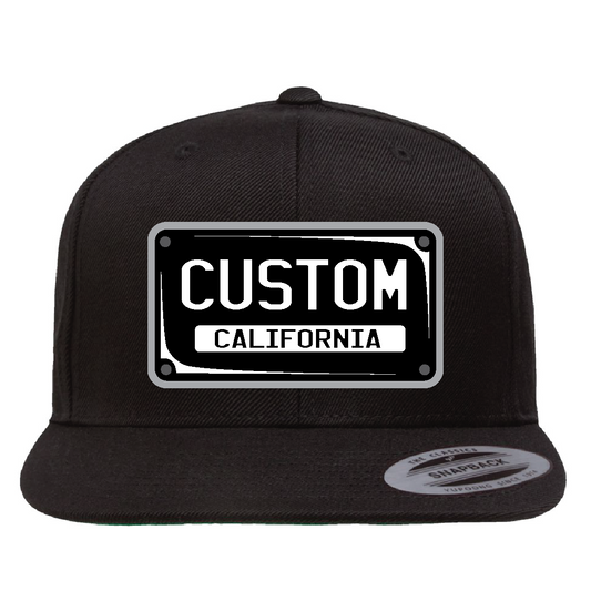 Custom stripe CA Plaque Flat Hat