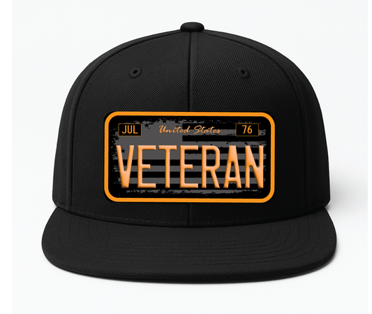 Veteran License Plate Plaque Hat – OSPS Custom Snapback