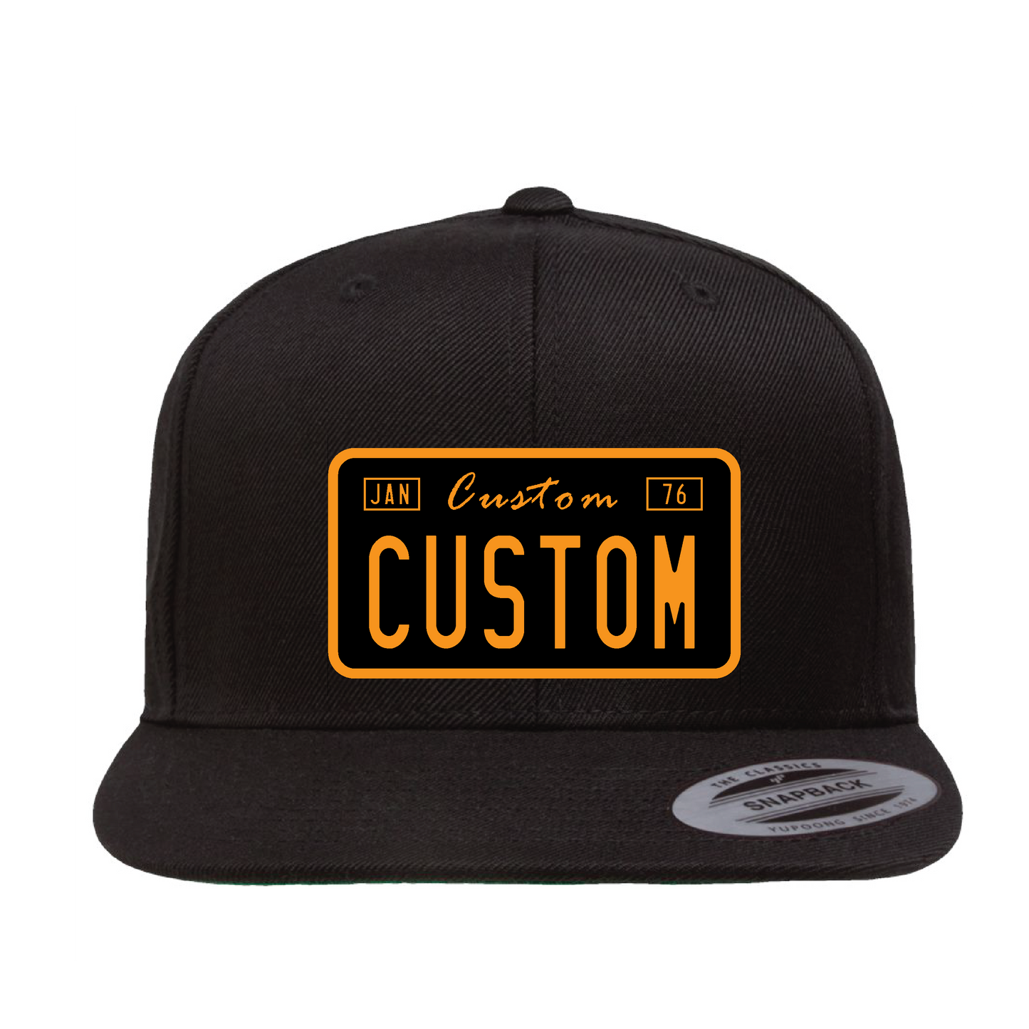 Customizable Black and Yellow License Plaque Hat - OSPS Customizable Black and Yellow