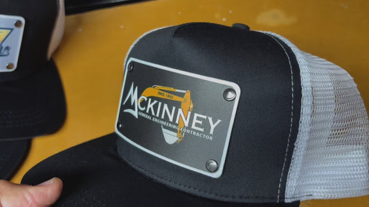 Custom Plaque Flat Trucker Hat